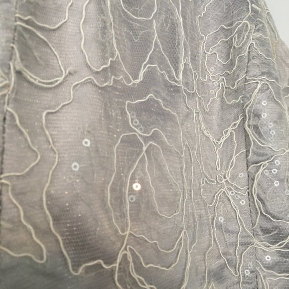 White/Grey Grade 8 Graduation Dress - Picture 4 of 4